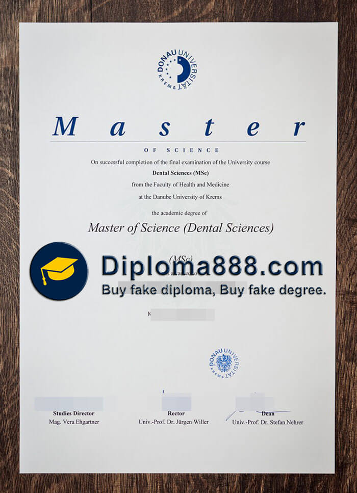 buy fake Danube University Krems degree