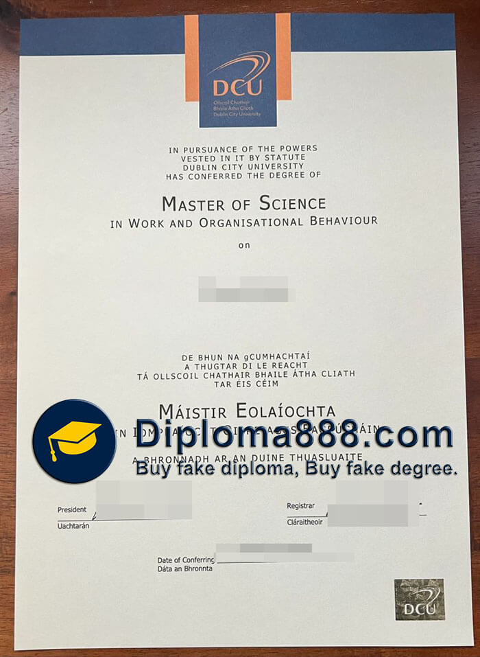 buy fake Dublin City University degree