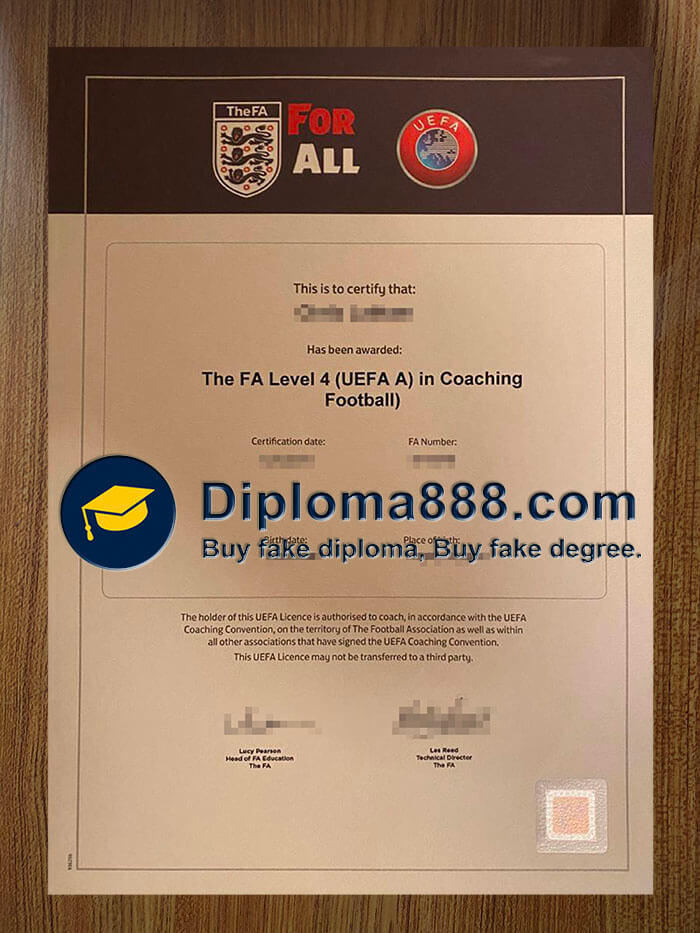 make FA Level 4 in Coaching Football certificate