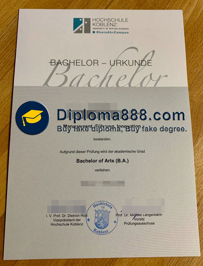 buy fake Koblenz University of Applied Sciences degree