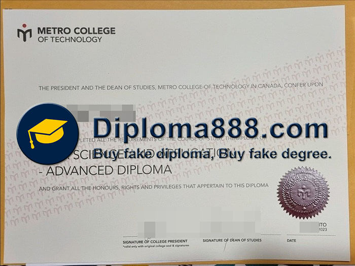 buy fake Metro College of Technology degree