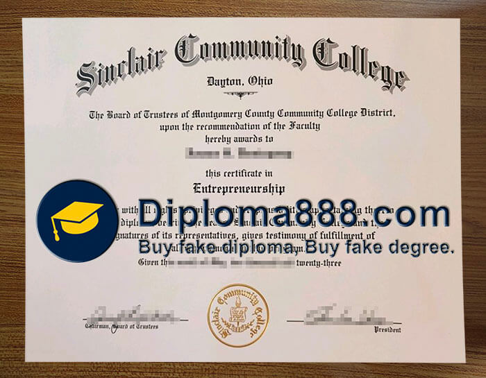 buy fake Sinclair Community College degree