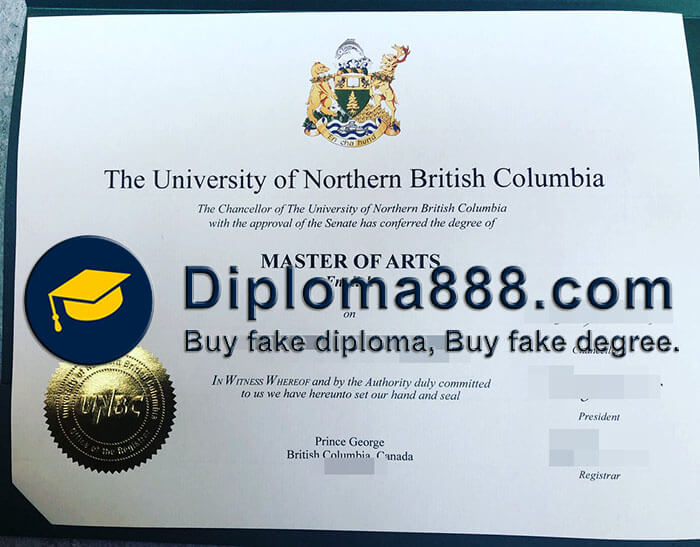 buy fake University of Northern British Columbia degree