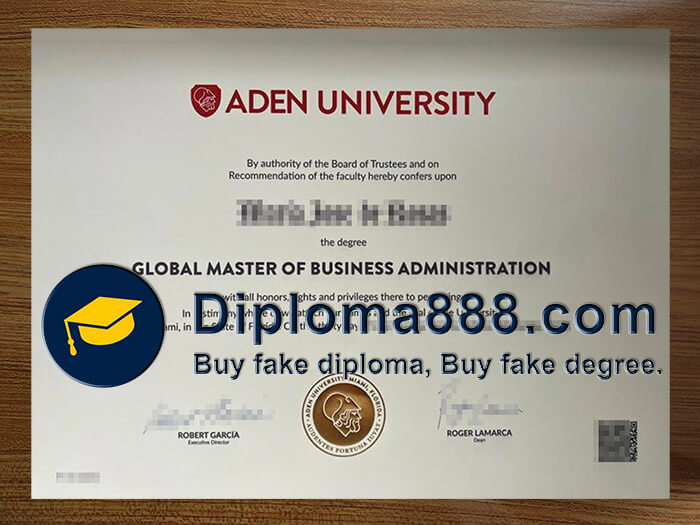 buy fake Aden University degree