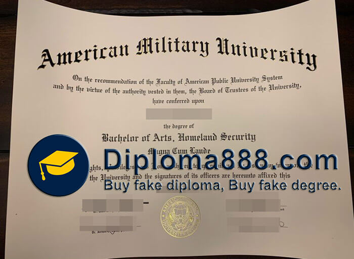 I would like to order fake American Military University degree.