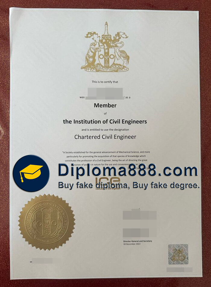 buy fake Institute of Civil Engineers certificate