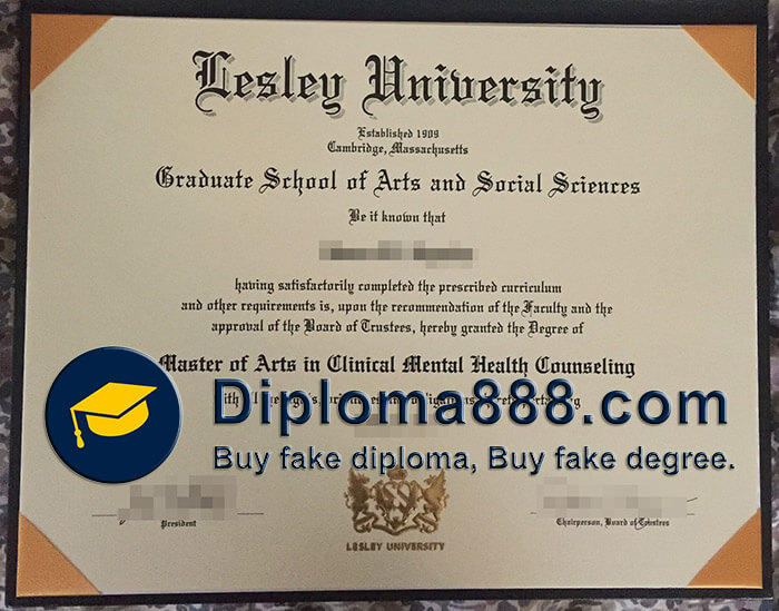 buy fake Lesley University degree