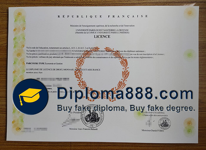 buy fake Paris Nanterre University degree