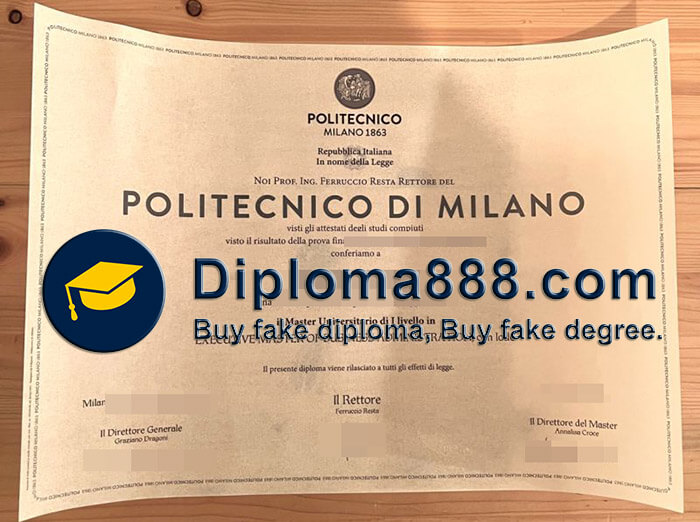 order fake Politecnico Di Milano diploma online