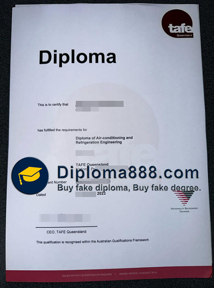 buy fake TAFE Queensland diploma
