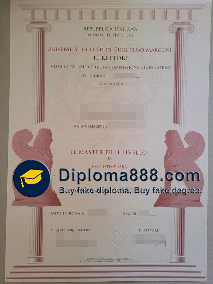 buy fake Universita Degli Studi Guglielmo Marconi degree