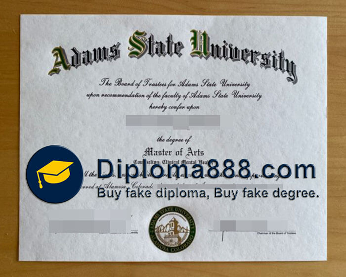 buy fake Adams State University degree