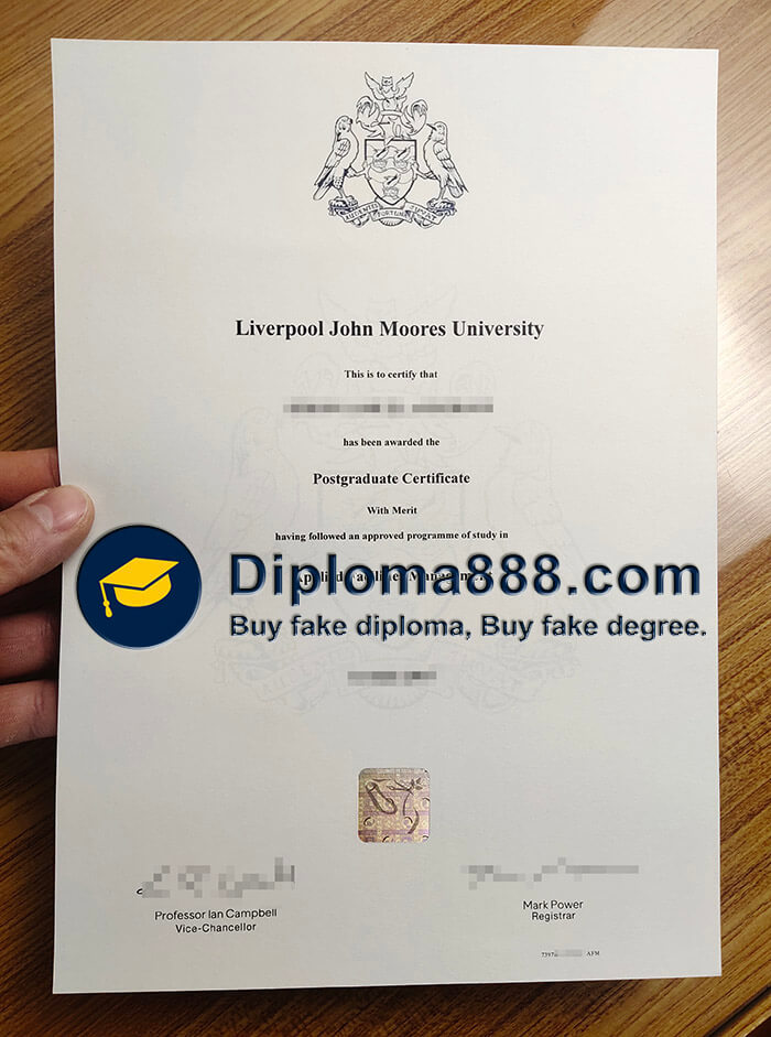 buy fake Liverpool John Moores University degree