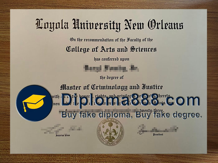 buy fake Loyola University New Orleans degree