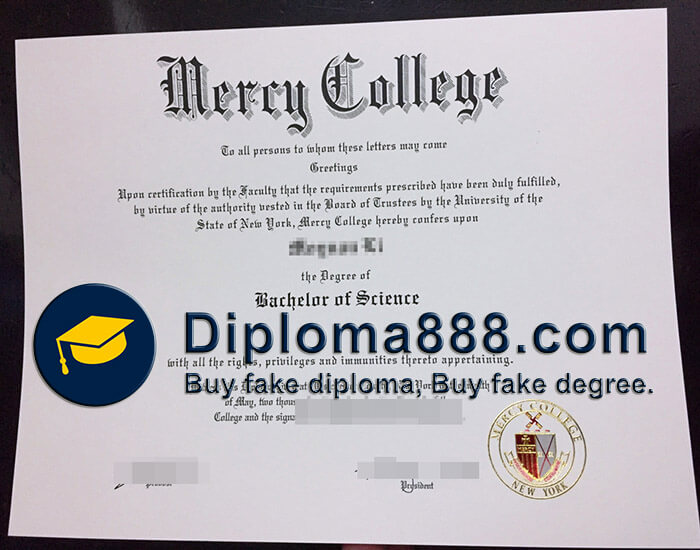 buy fake Mercy College degree