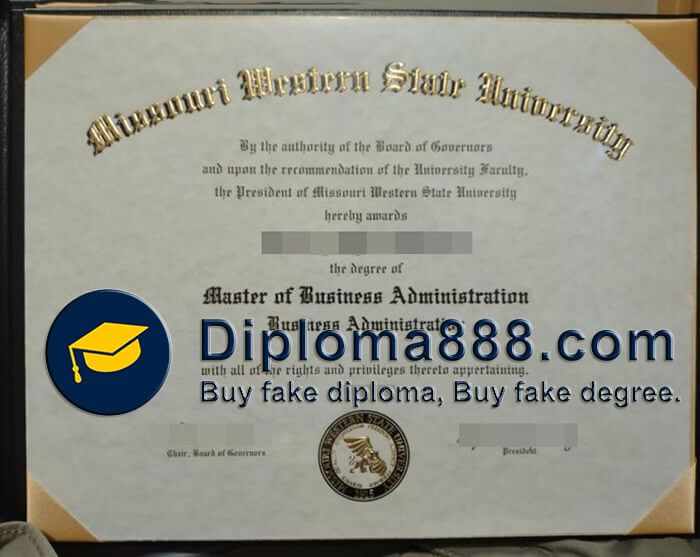 buy fake Missouri Western State University diploma