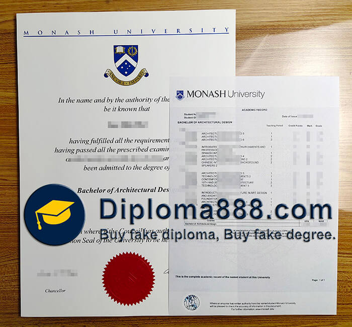 buy fake Monash University diploma