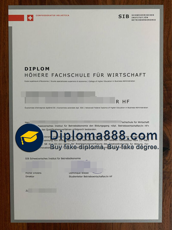 fake Schweizerisches Institut für Betriebsökonomie degree