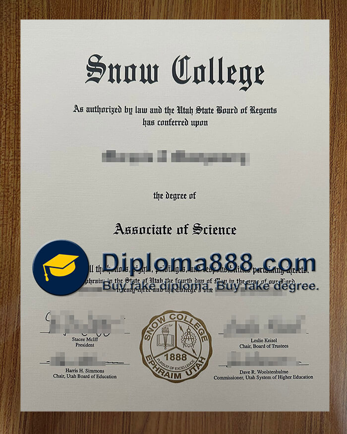 buy fake Snow College diploma