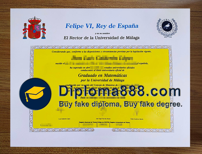 fake Universidad de Málaga degree