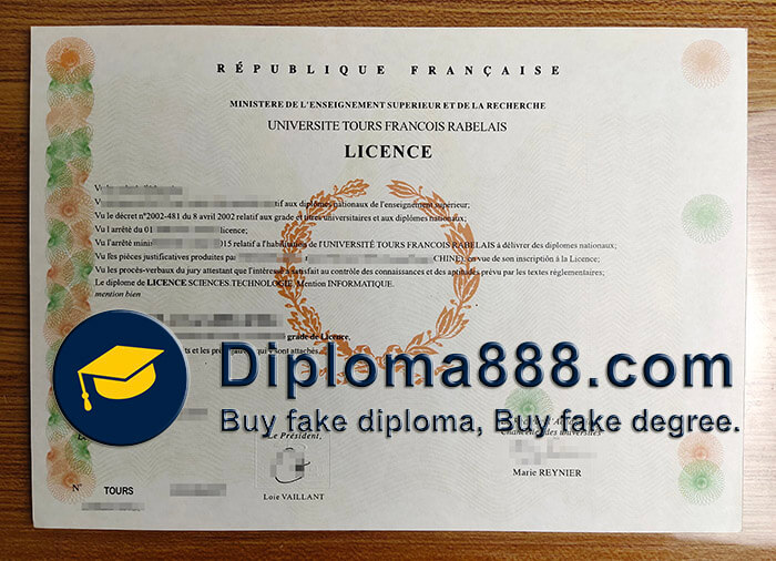 buy fake Université de Tours degree