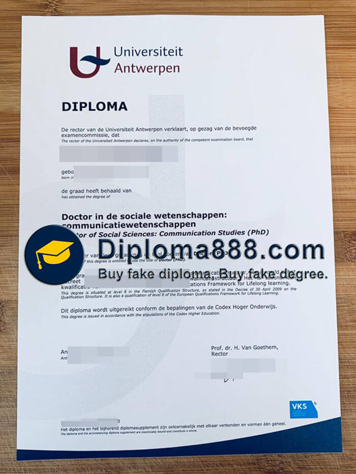buy fake Universiteit Antwerpen degree