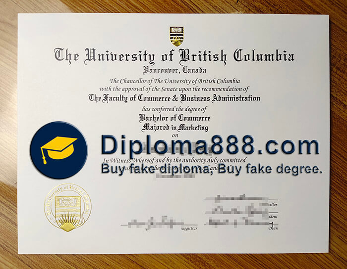 fake University of British Columbia degree