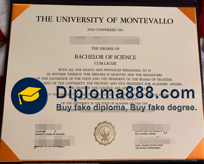 buy fake University of Montevallo degree
