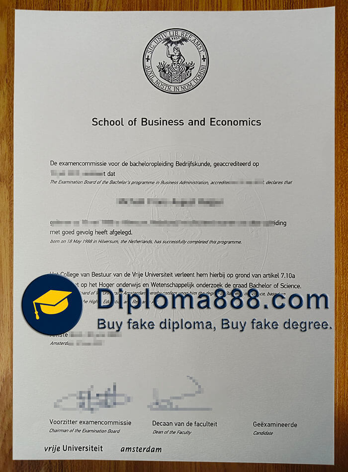 buy fake Vrije Universiteit Amsterdam degree