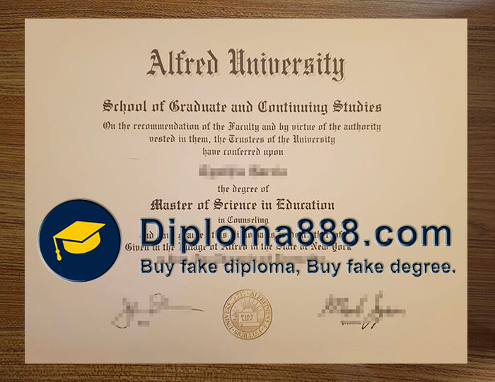 buy fake Alfred University degree