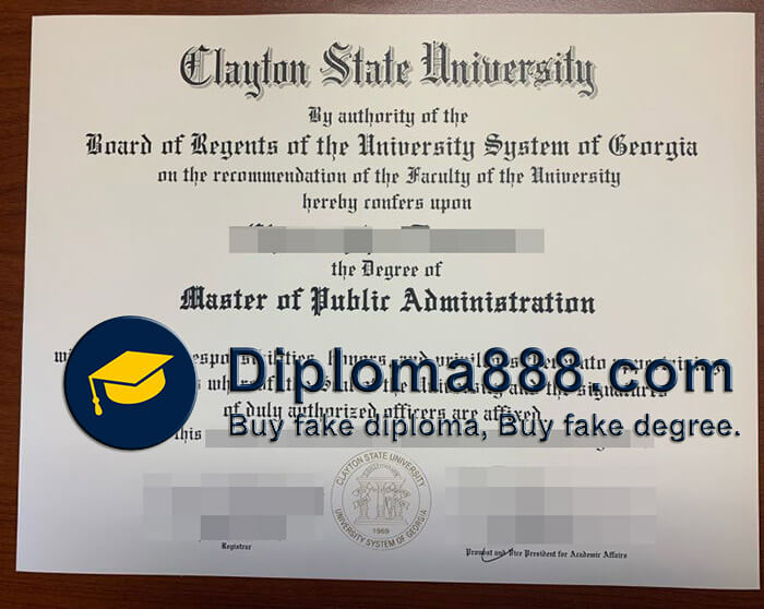 buy fake Clayton State University diploma