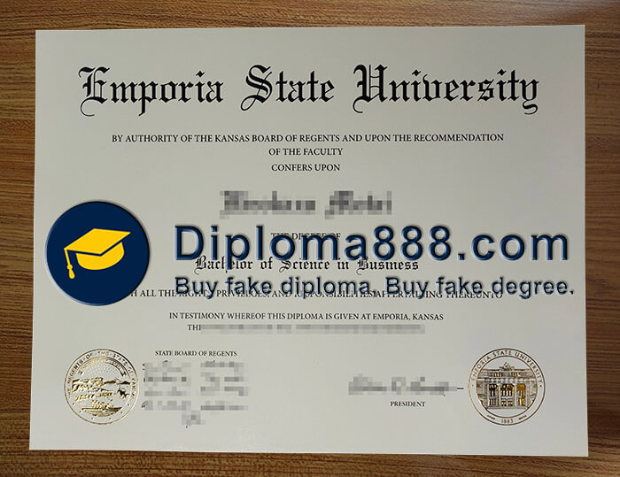 buy fake Emporia State University degree