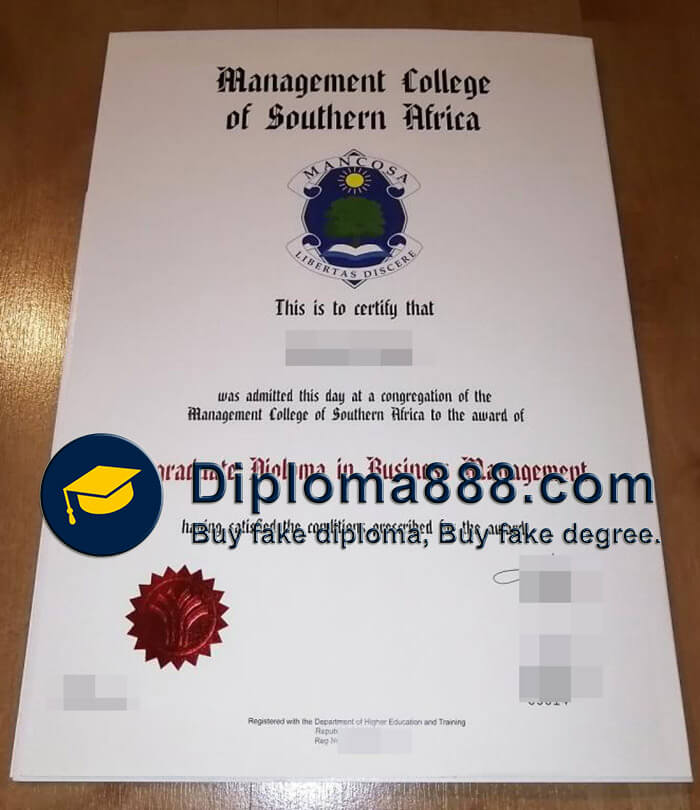 buy fake Management College of Southern Africa degree