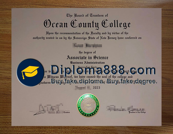 buy fake Ocean County College degree