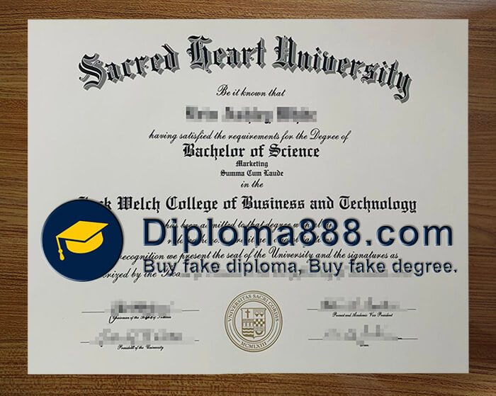 buy fake Sacred Heart University degree