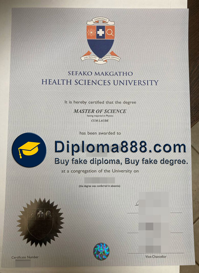 buy fake Sefako Makgatho Health Science University degree