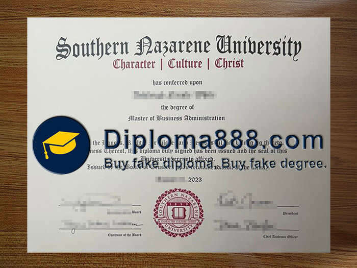 buy fake Southern Nazarene University degree