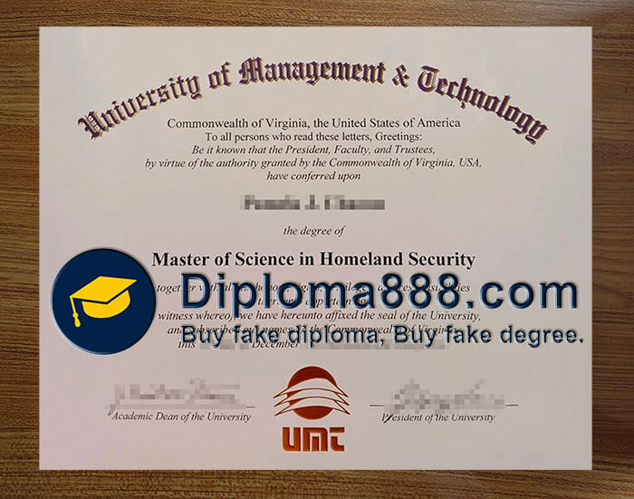 buy fake University of Management Technology degree