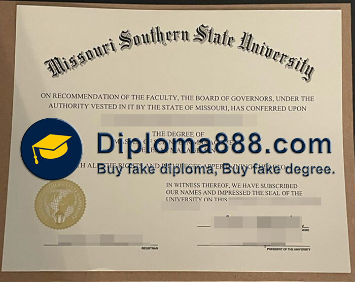 buy fake Missouri Southern State University degree