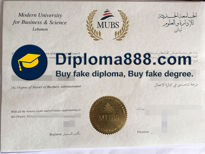 buy fake Modern University for Business and Science degree