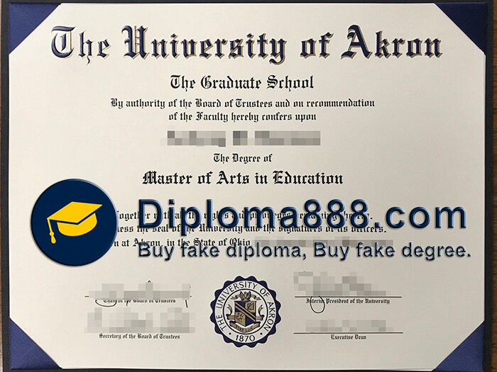 fake University of Akron degree
