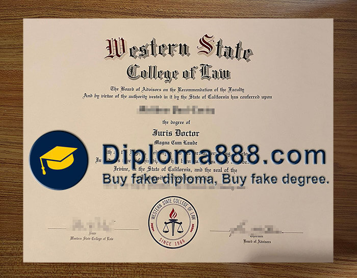 buy fake Western State College of Law degree