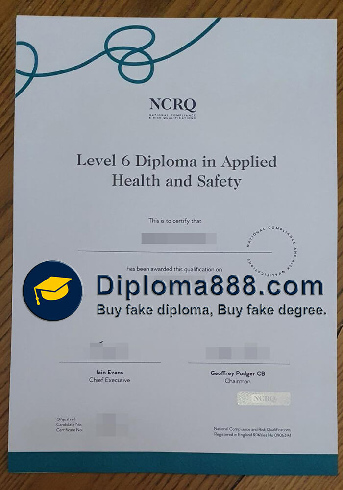 buy fake NCRQ Level 6 diploma