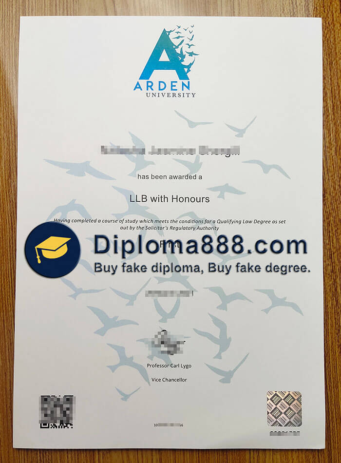 buy fake ARDEN University diploma