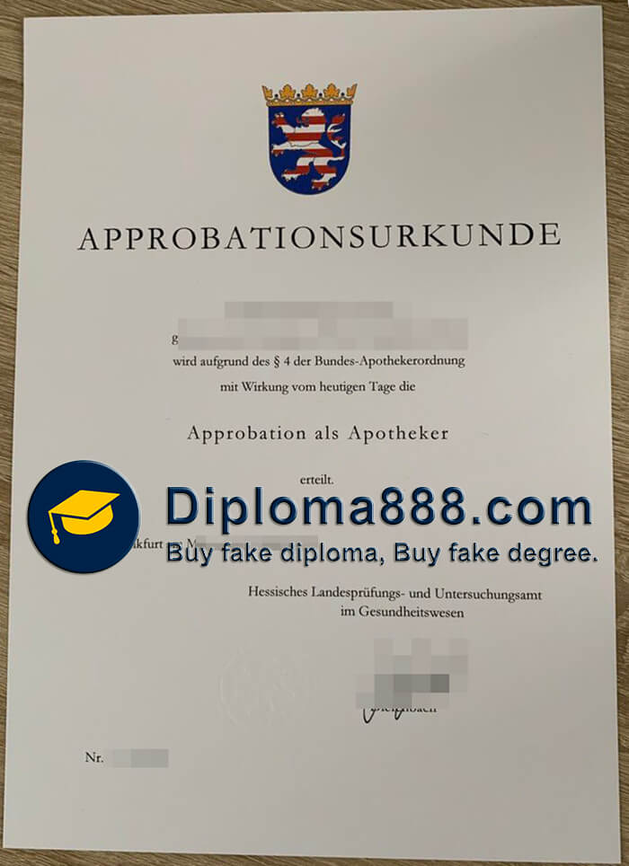 buy fake Approbation als Apotheker diploma
