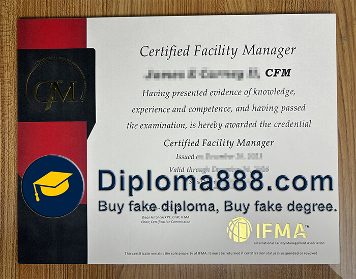 Get a fake Certified Facility Manager certificate