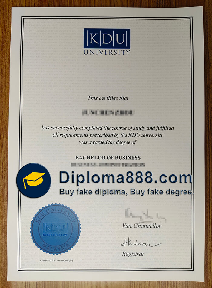 buy fake KDU University degree