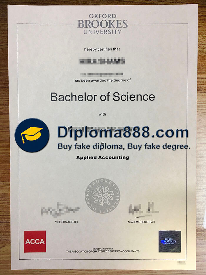 buy fake Oxford Brookes University ACCA diploma