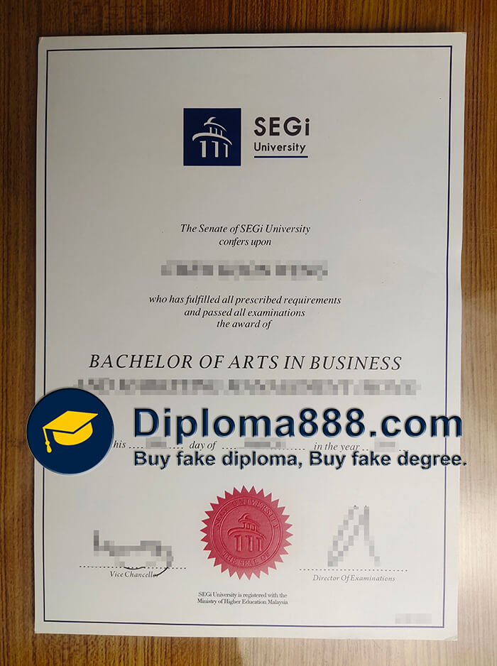 buy fake SEGi University diploma