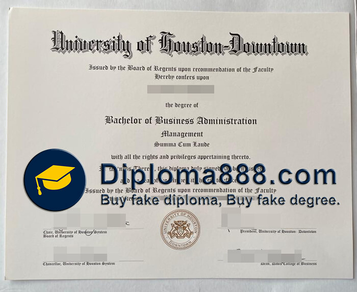 buy University of Houston Downtown diploma